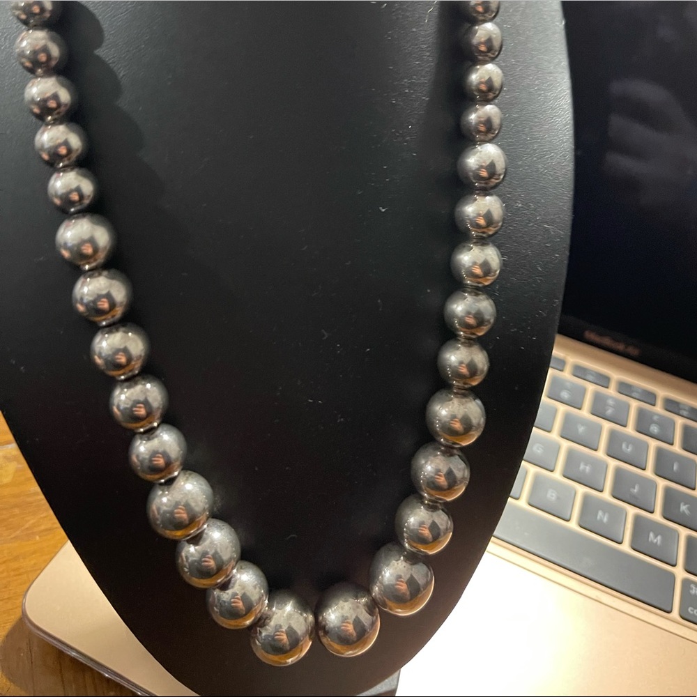 Sterling Silver Bead Ball Necklace